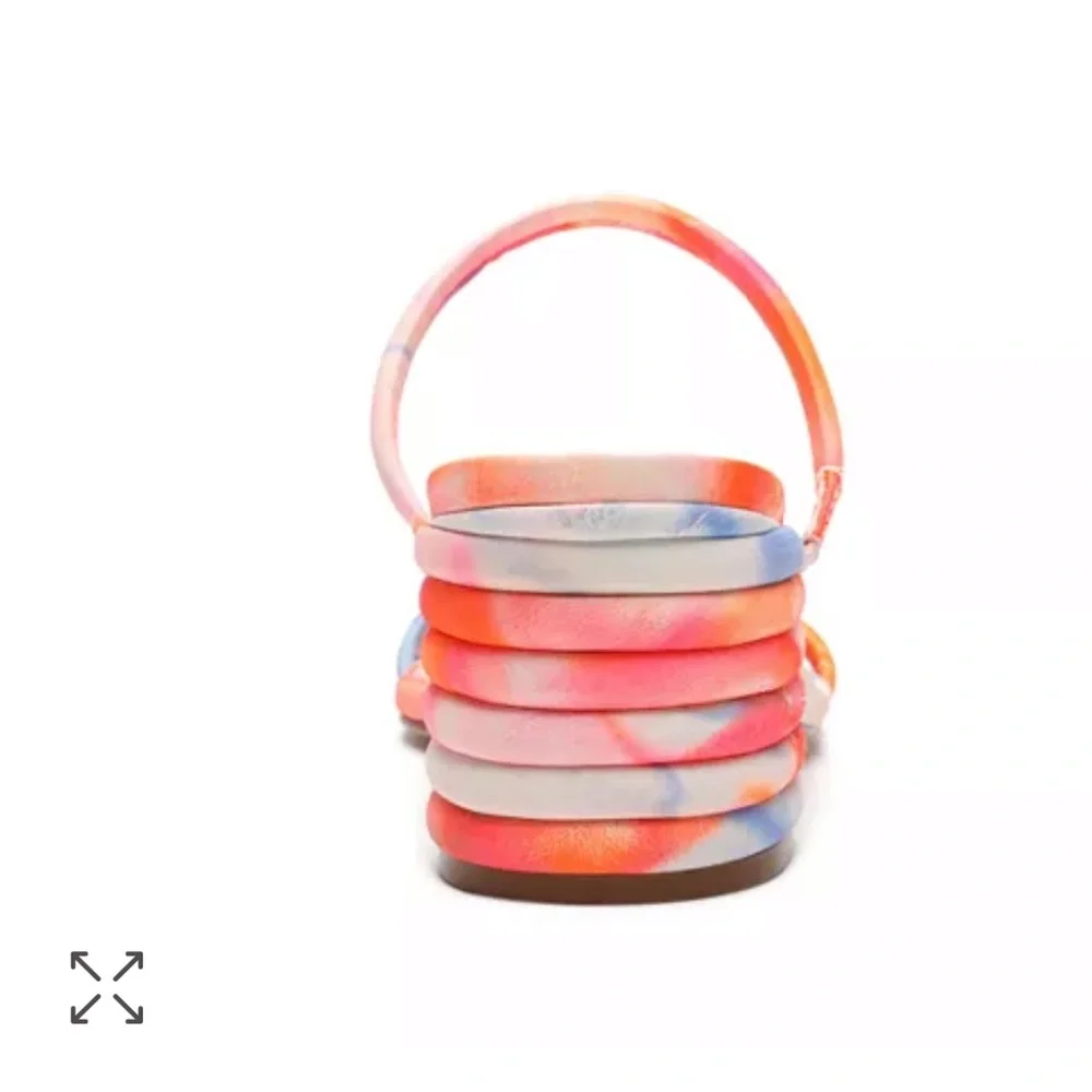 SCHUTZ MULTICOLORED TIE DYE SANDALS - Picture 6 of 9